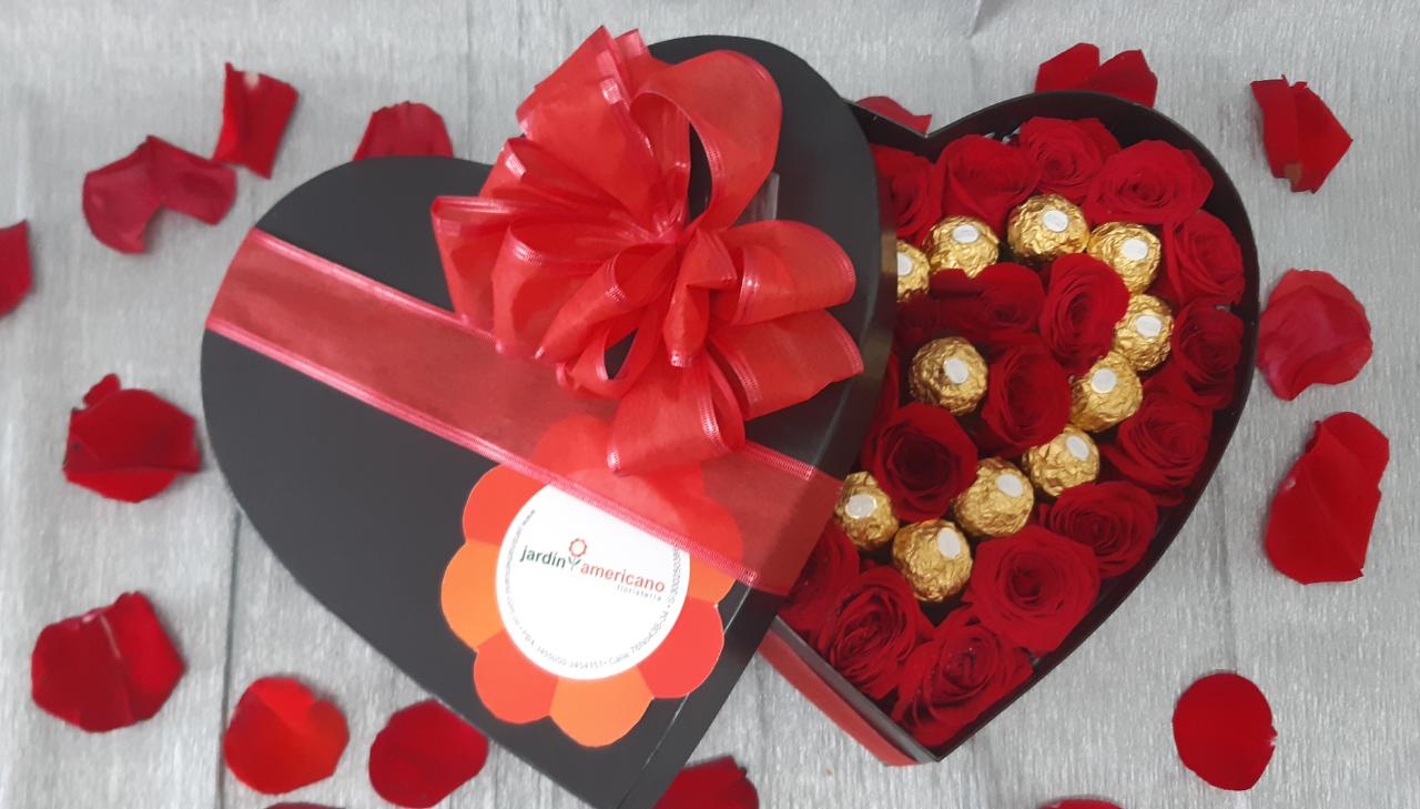 Corazón de rosas