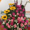 Arreglo Rosas, Con Aplique en Girasoles